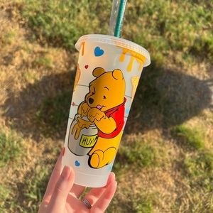 Winnie the Pooh Starbucks reusable venti cold cup with custom name